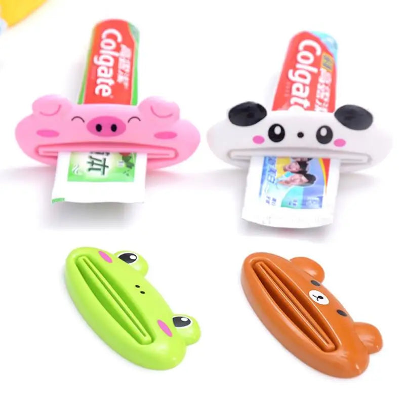 For Home Bathroom 1 Pcs Animal Easy Toothpaste Dispenser Plastic Tooth Paste Tube Toothpaste Squeezer Rolling Holder Cocina