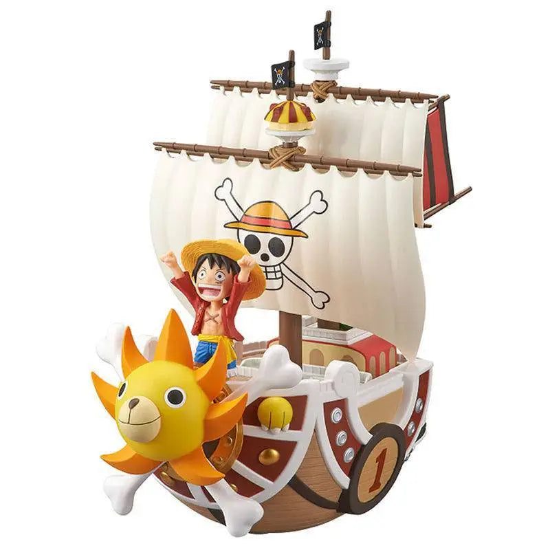 One Piece Ship Figure Luffy Model Toy Peripheral Super Cute Mini Boat Assembled Model One Piece Ship Blind Box Kid Birthday Gift