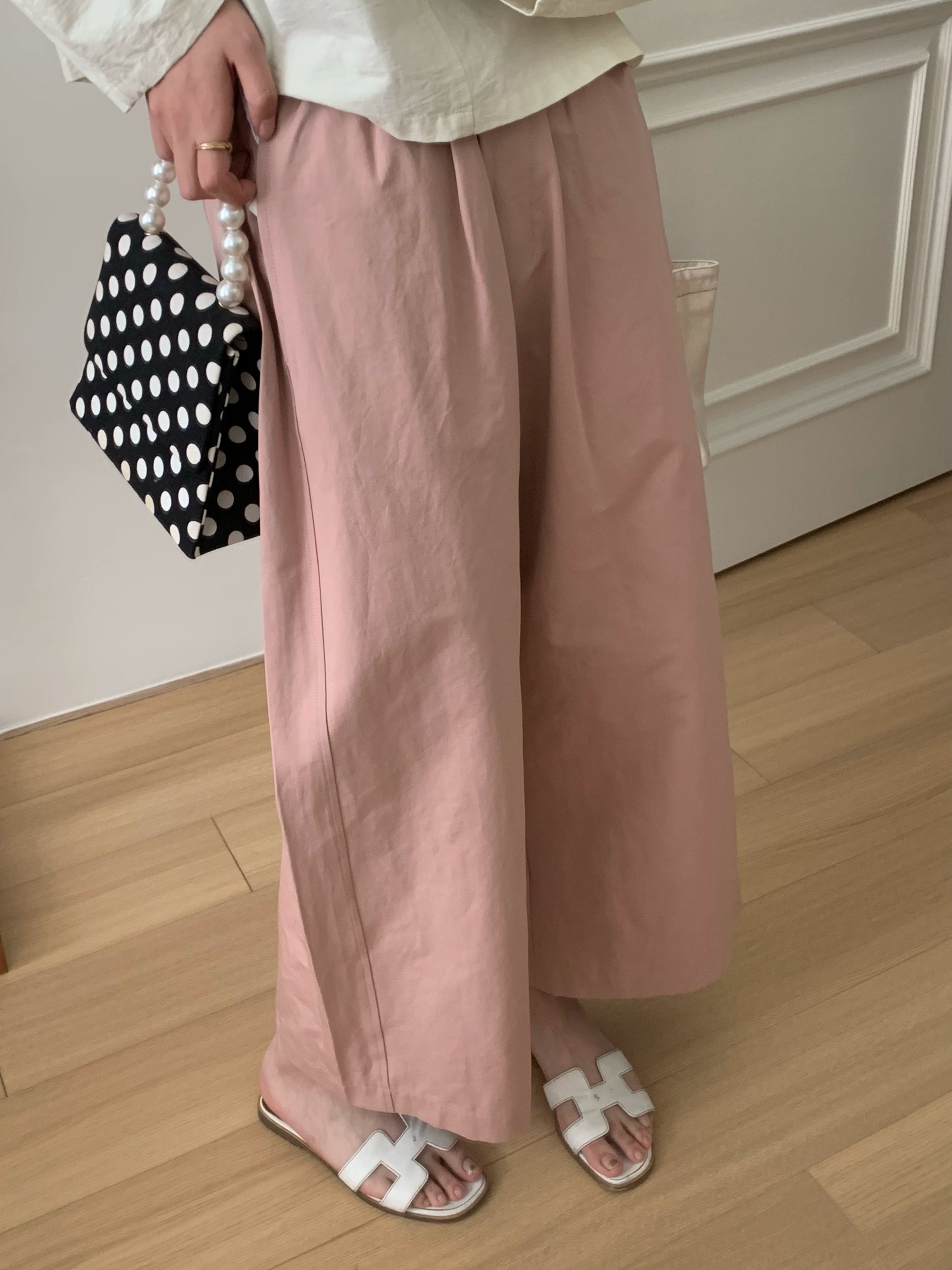 Lilian Korean Selection Casual Easiest for Match Spring Straight-Leg Pants