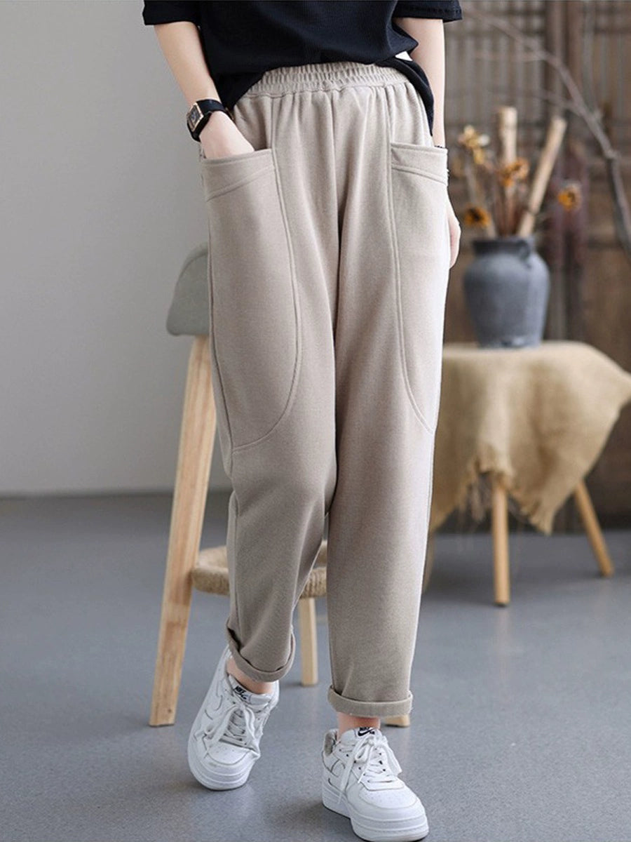 Cotton 2024 Spring Leisure Easiest for Match Knitted Sweatpants