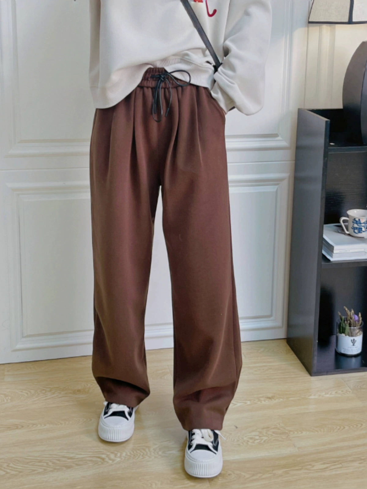 Y2236 Yan Ling Casual Wide Leg Elastic Waist Sweatpants