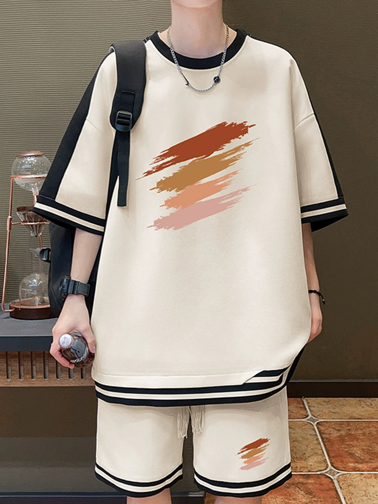 Summer round Neck Short Sleeves Youth Casual Sports Suit