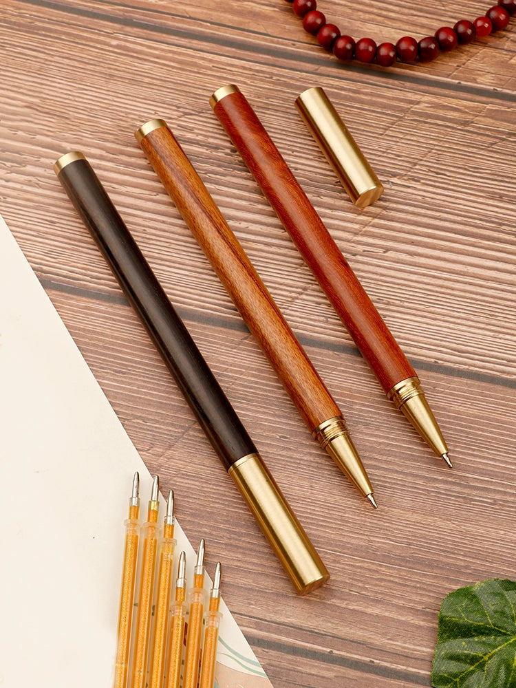 Gold Universal Pen Core Wood Retro Brass Gift