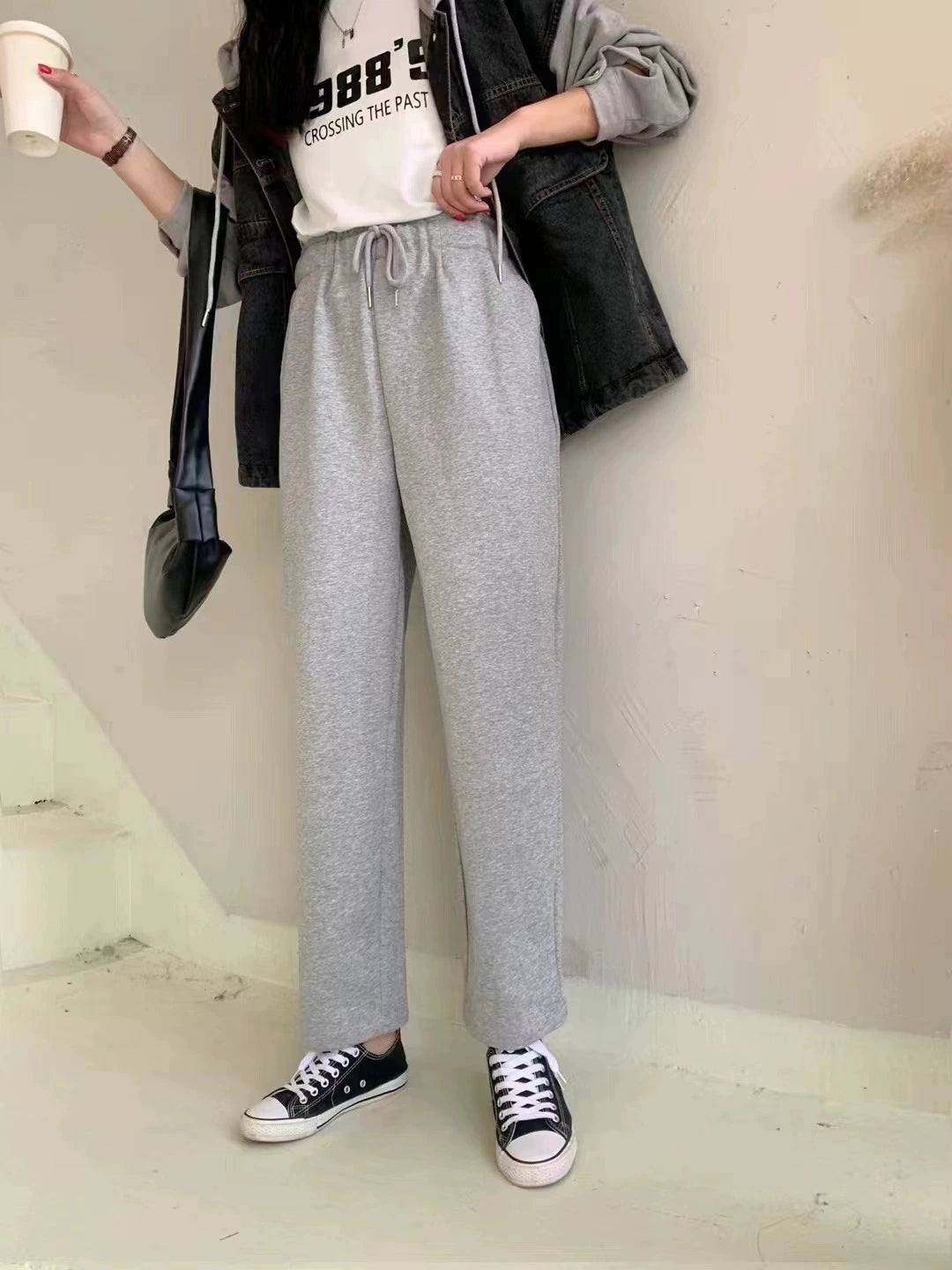 C8353 Elastic Waist Spring New Arrival Pants Drawstring