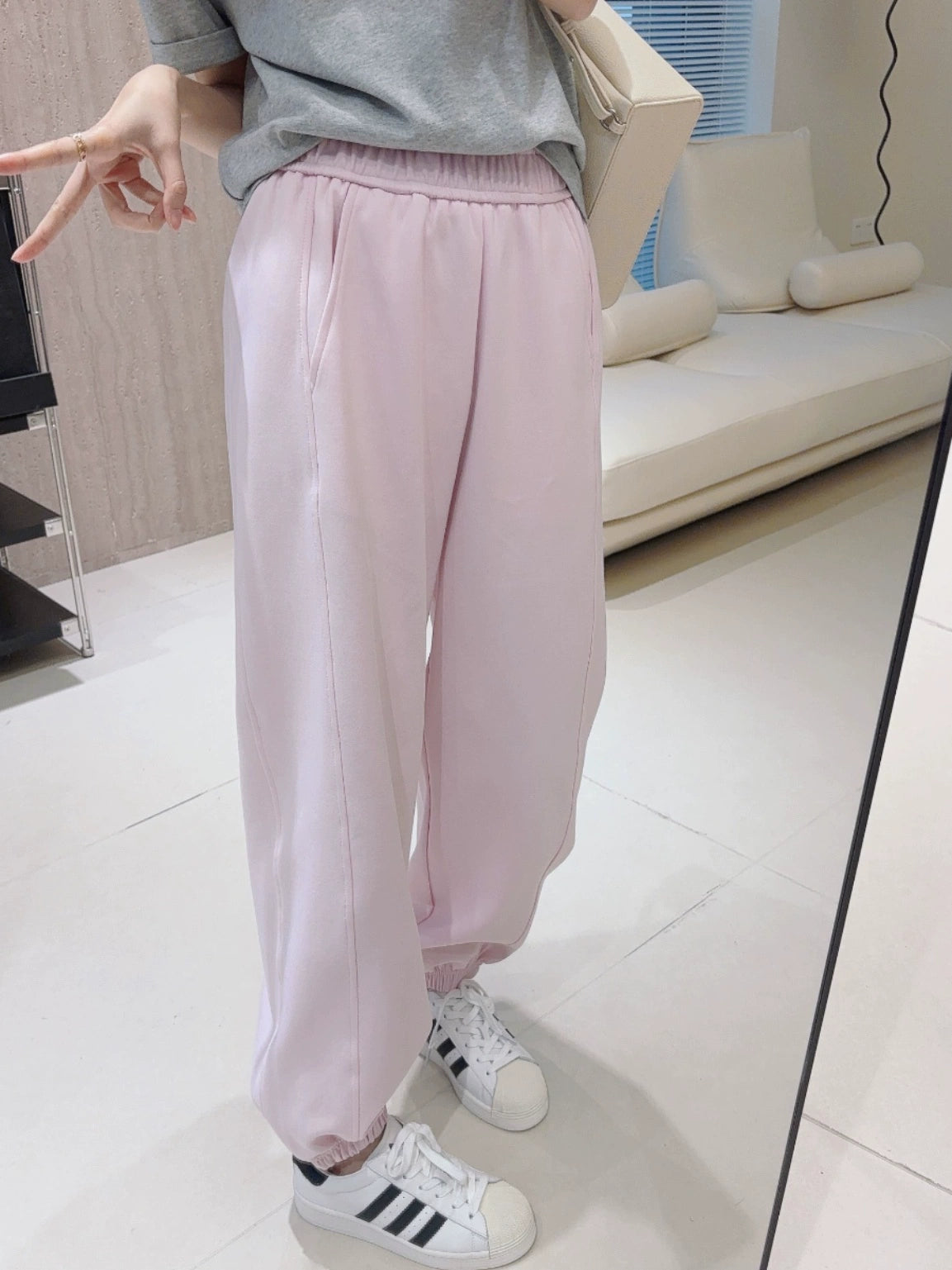 Bobo Spring Beam Foot Shut Cut Harem Casual Pants