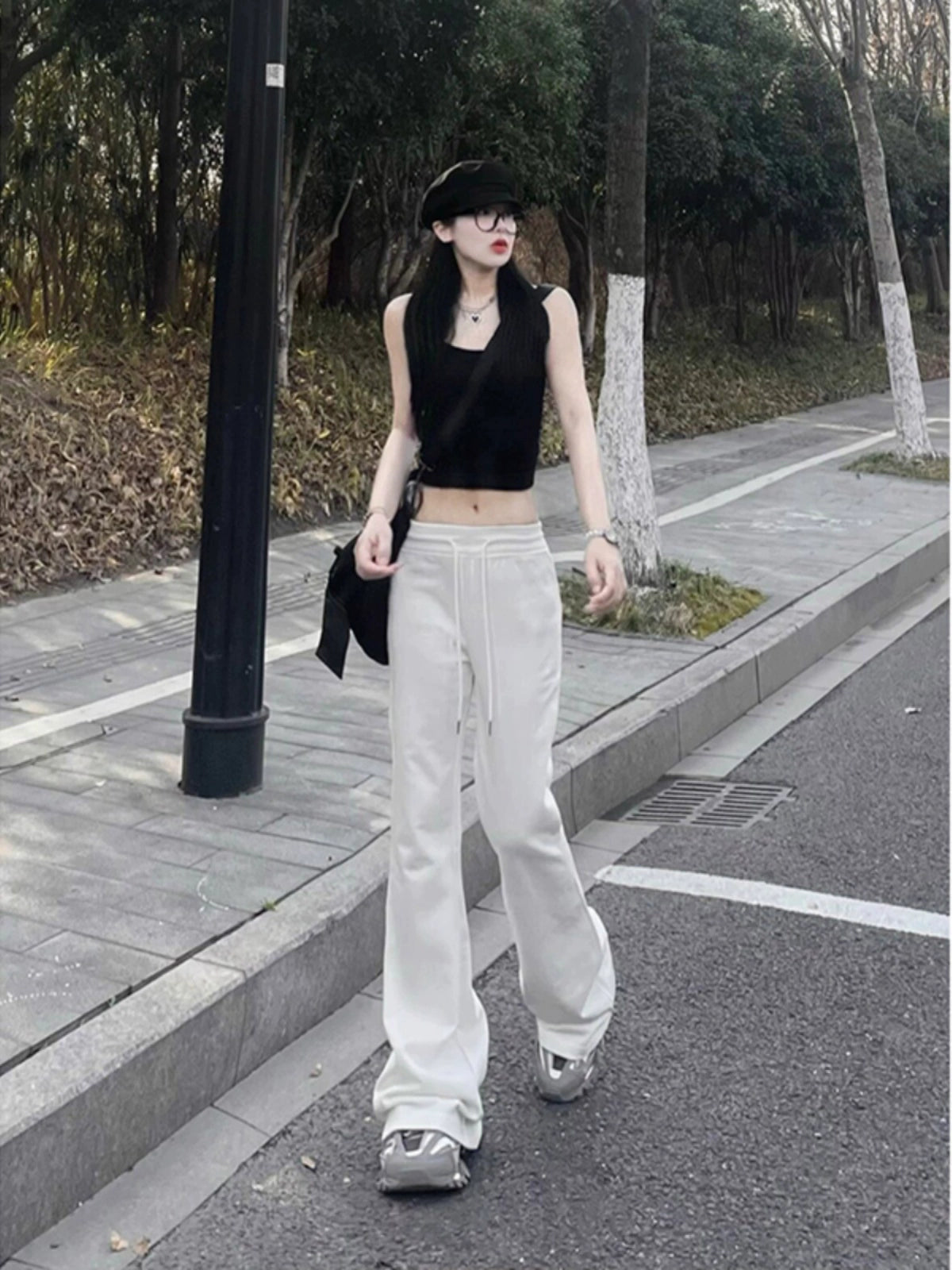 Extended Version Casual Tall Low Waist Yoga Bootcut Trousers