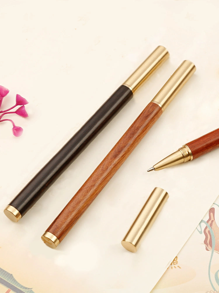 Gold Universal Pen Core Wood Retro Brass Gift