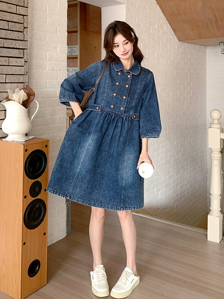 Early Spring Loose Slim Fit Slimming Denim Dress