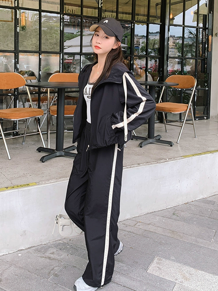 Early Spring K-style Loose Shell Jacket Two-piece Set Sportswear