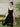 Deer South "Elegance Radian" Black Strap A- line French Dress 2024 Spring and Summer New Arrival Temperament Long Dress