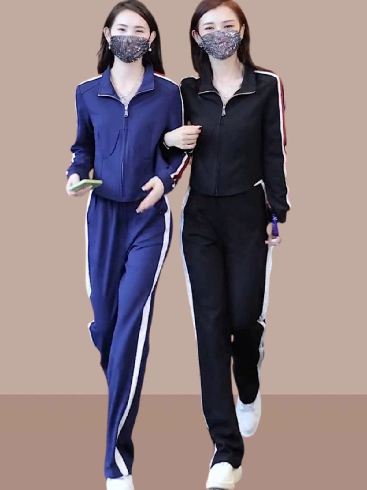 Casual Sports Suit Women's Spring and Autumn 2024 New Arrival Fashion Stand Collar Cardigan Easiest for Match K-style Pants Two-piece Set