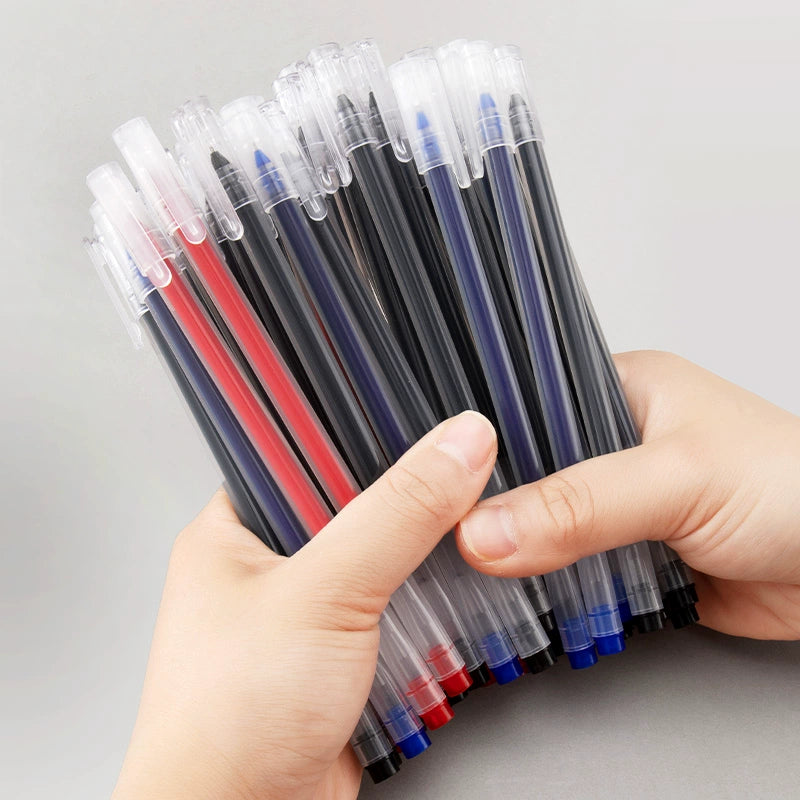 Large Capacity Quick-Drying Black Gel Pen 0.5 Red and Blue Signature Junior High School Student Teacher Special Homework Office Signature Batch