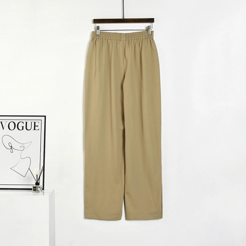 Daoxiang Xiaowei Brand Discount Female Elastic-Waist Straight-Leg Pants