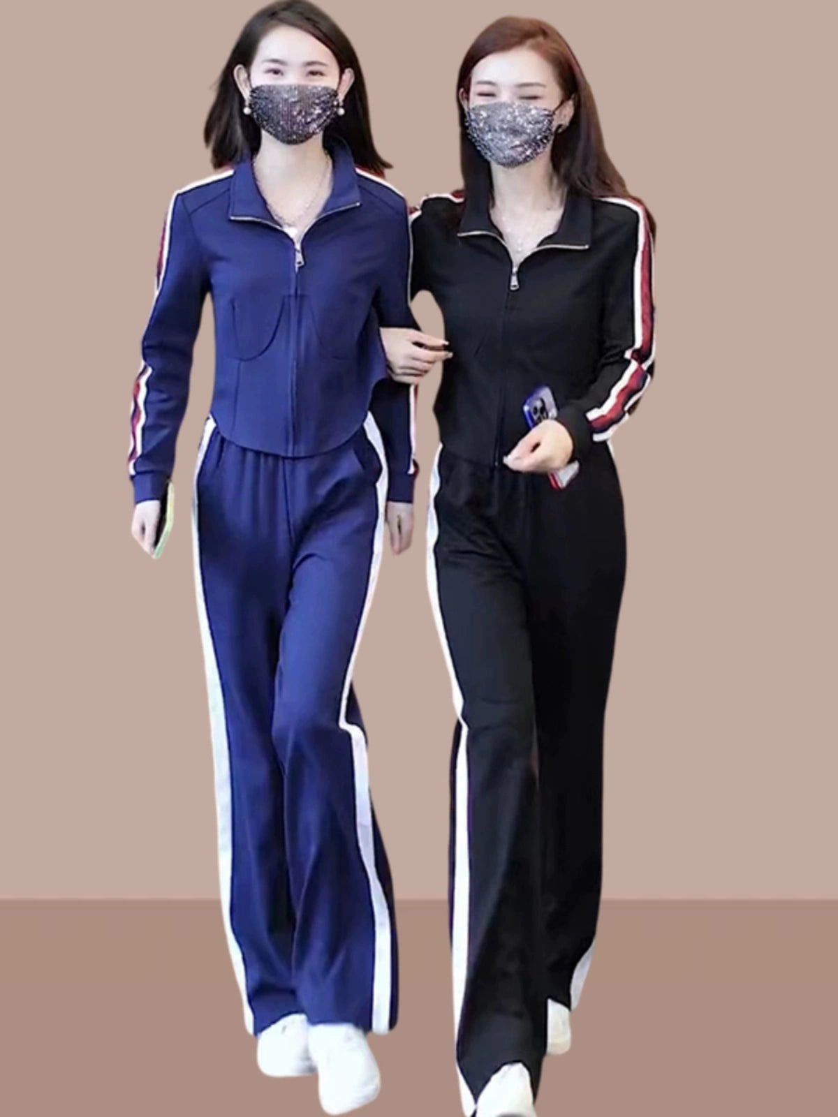 Casual Sports Suit Women's Spring and Autumn 2024 New Arrival Fashion Stand Collar Cardigan Easiest for Match K-style Pants Two-piece Set