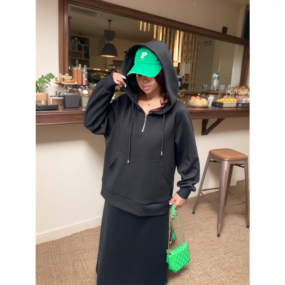 DM100 Casual Sports Skirt Hooded Sweatshirt