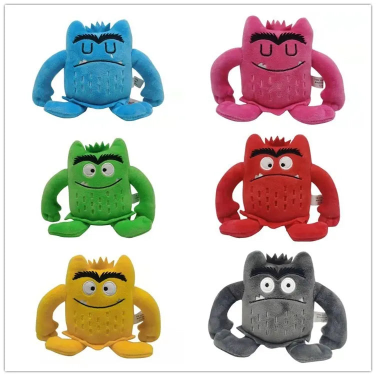 6pcs/set 6 Colors Kawaii The Color Monster Plush Doll Children Monster Color Emotion Plushie Stuffed Toy For Kids Birthday Gifts