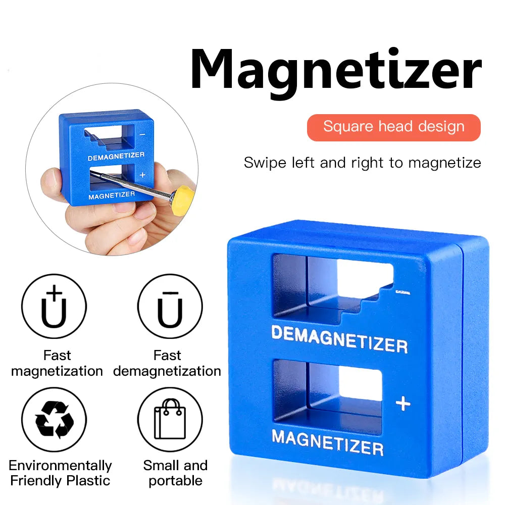 KUNLIYAOI  1 PC High Quality Magnetizer Demagnetizer Tool Blue Screwdriver Magnetic Pick Up Tool Screwdriver