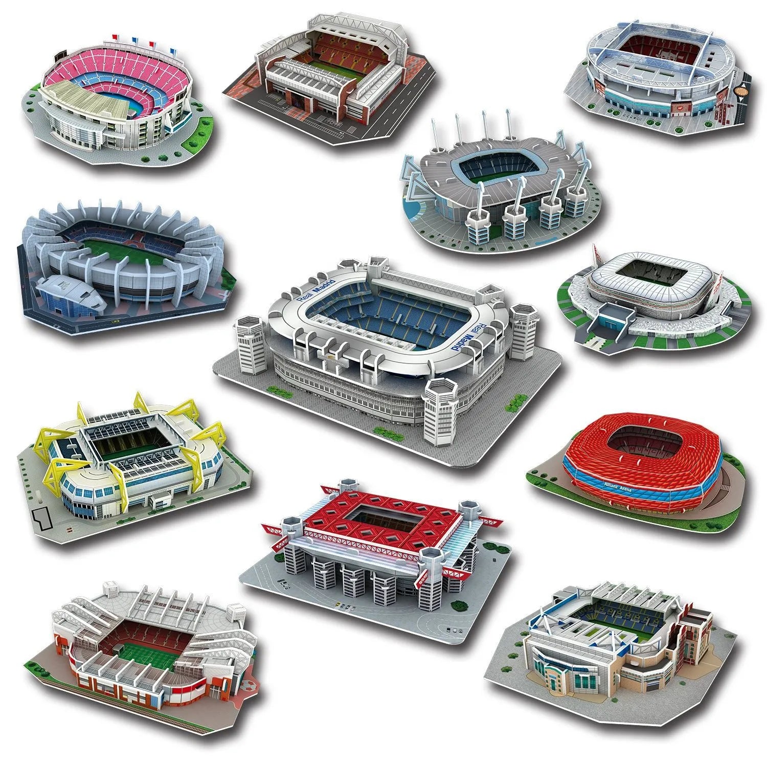 Miniature Football Field 3D DIY Puzzle World Famous Stadiums Models Football Game Peripheral Toys Fans Birthday Toys Gifts DDJ