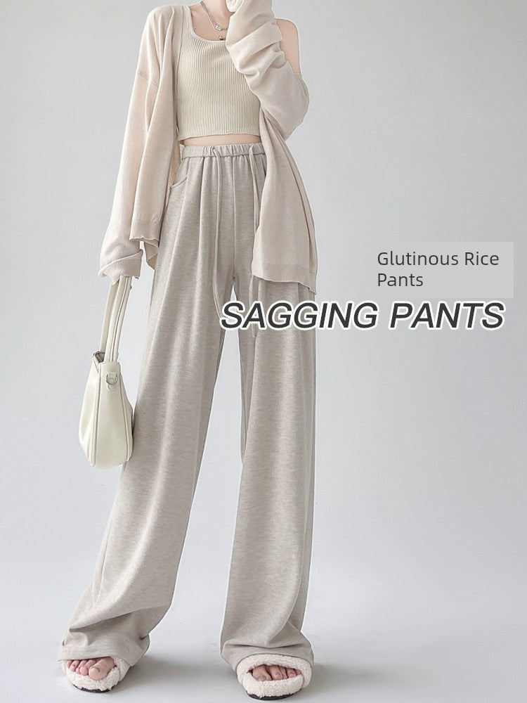 Lazy Glutinous Rice Spring and Summer Thin Casual Loose Pants