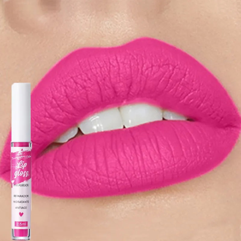 Waterproof Velvet Matte Nude Lip Gloss Sexy Long Lasting Non-stick Cup Nude Red Liquid Lipstick Make-up For Women Korea Cosmetic