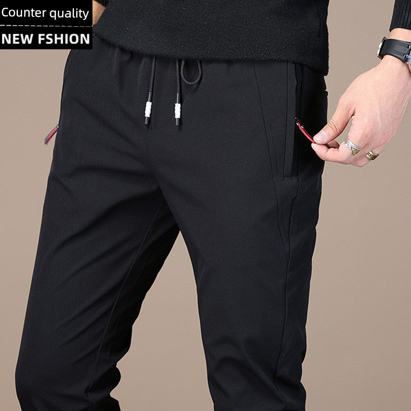 Jiumuwang Men's Pants Summer Thin Men Casual Pants New Arrival K-style Slim-Fitting Track Pants Skinny Jeans Men's Trousers