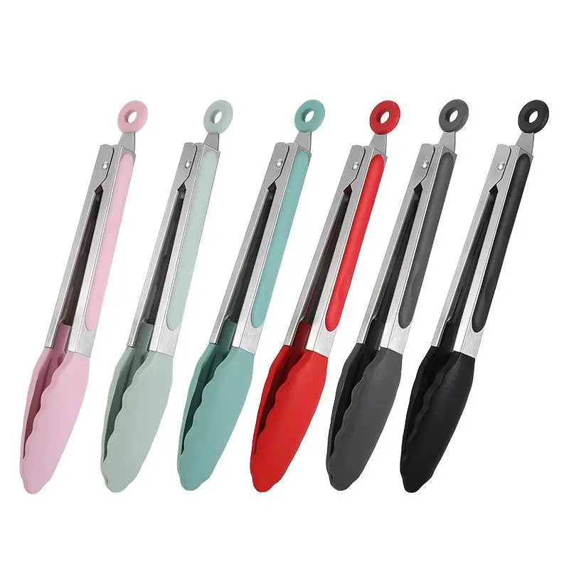 Food Grade Silicone Food Tong Creative Non-Slip Silicone Bread Tong Serving Tong Kitchen Tools BBQ Tools Accessories