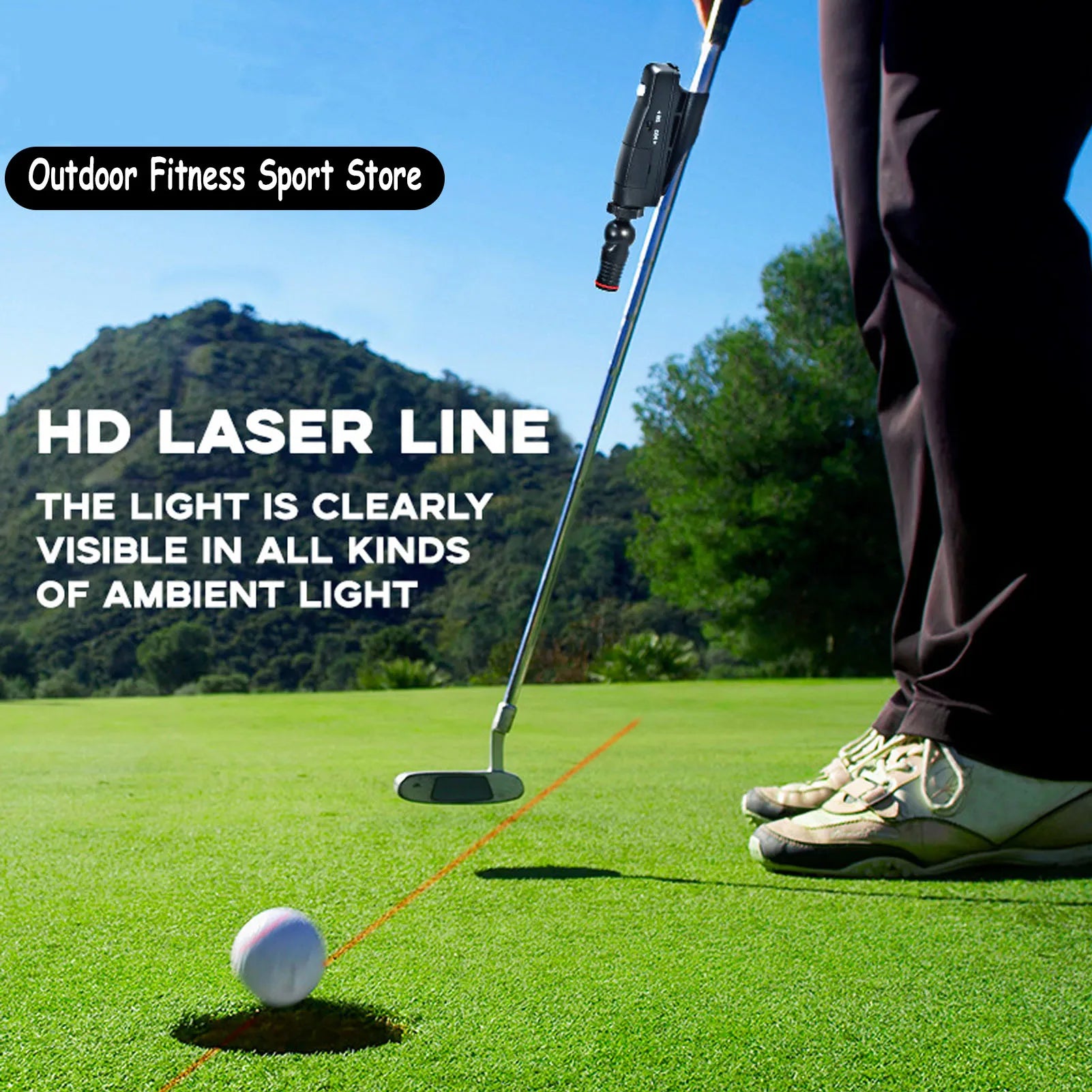 Golf Putter Laser Sight Pointer Putting Training Aids Aim Corrector Golf Practice Line Tool Putter Aim Putting Exerciser 골프 용품