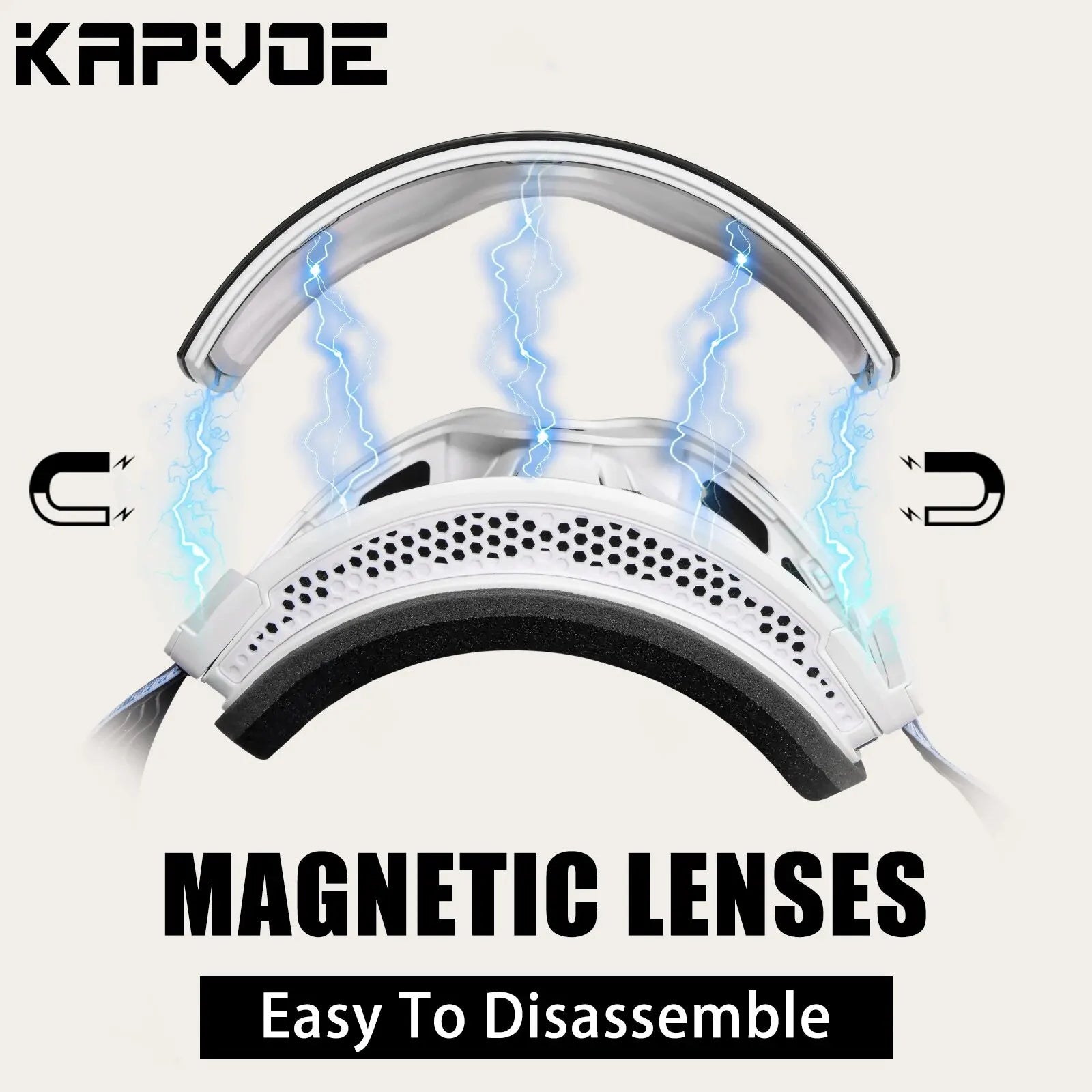 Kapvoe Ski Goggles Double Layers Anti-fog UV400 Snowboard Snow Goggles Snowmobile Glasses Eyewear Outdoor Sport Skiing