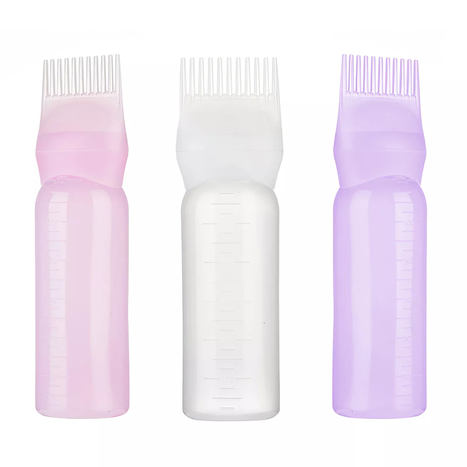 3 Colors Hair Dye Applicator Brush Bottles Dyeing Shampoo Bottle Oil Comb Hair Dye Bottle Applicator Hair Coloring Styling Tool