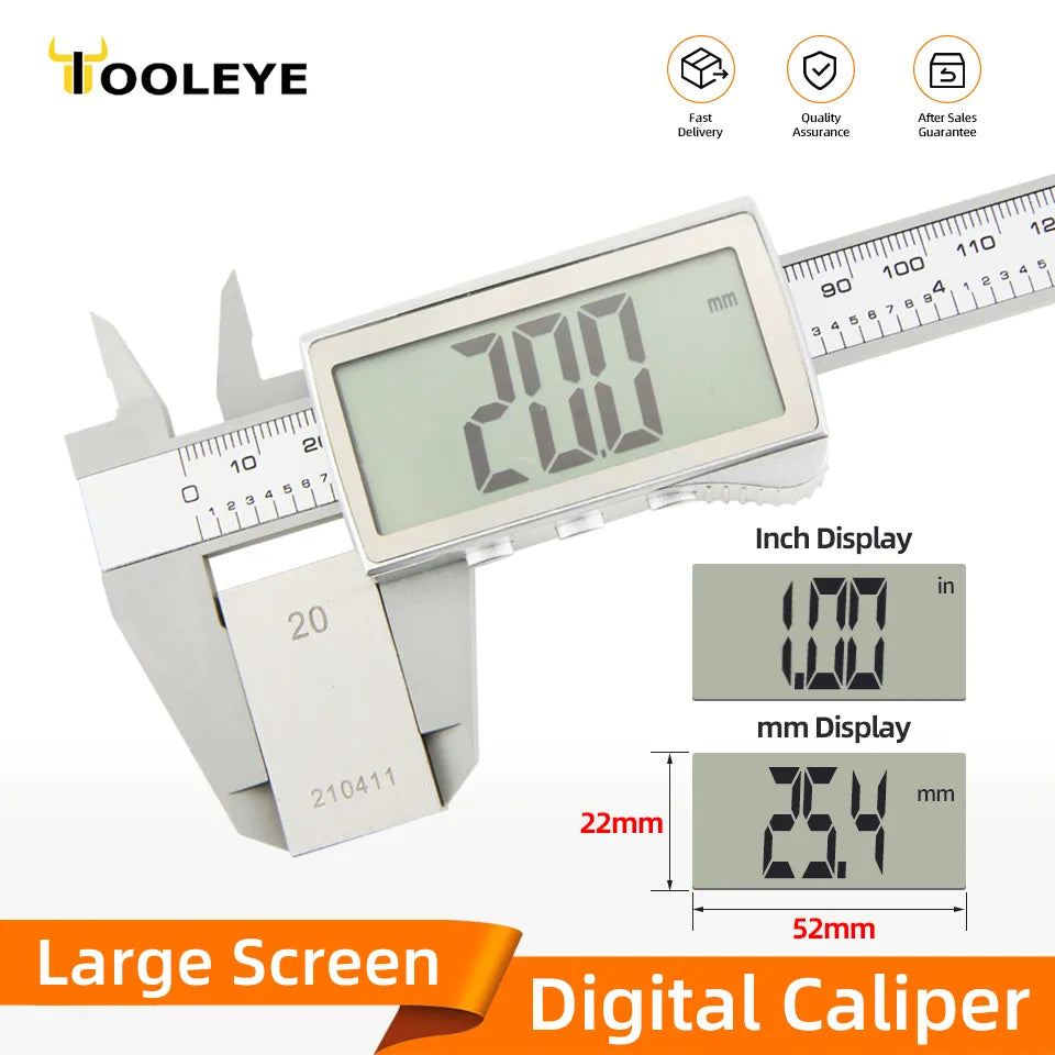 Digital Caliper Electronic Plastic Calipers Vernier Measuring Tools Carpentry Tool Ruler Large Screen Pachometer Digital Caliber