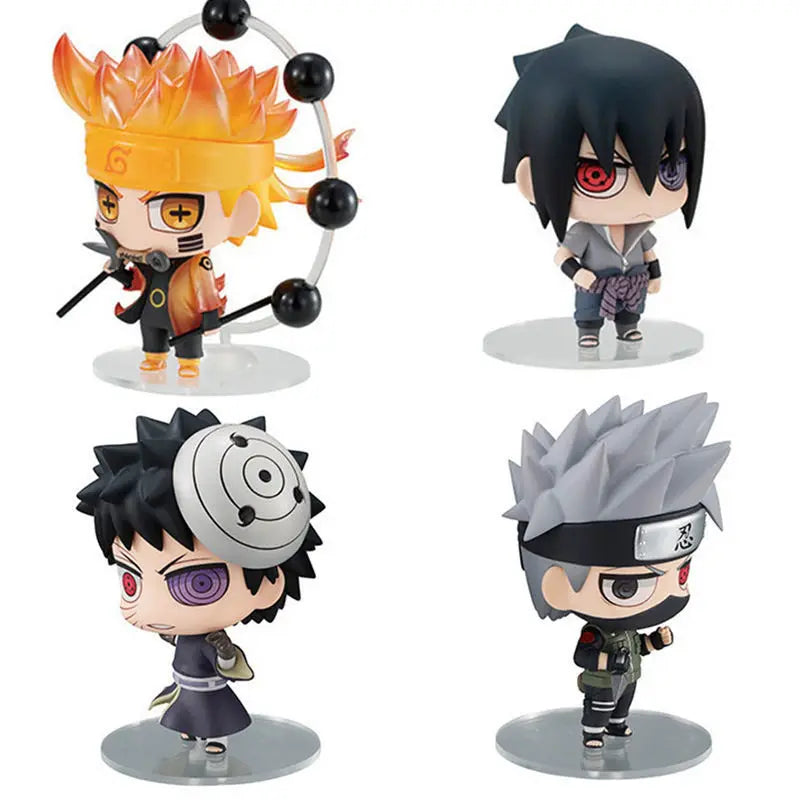 Anime Naruto Action Figure Naruto Sasuke Kakashi Itachi Model Toys Desktop Ornament Decoration Gift Boy Girl