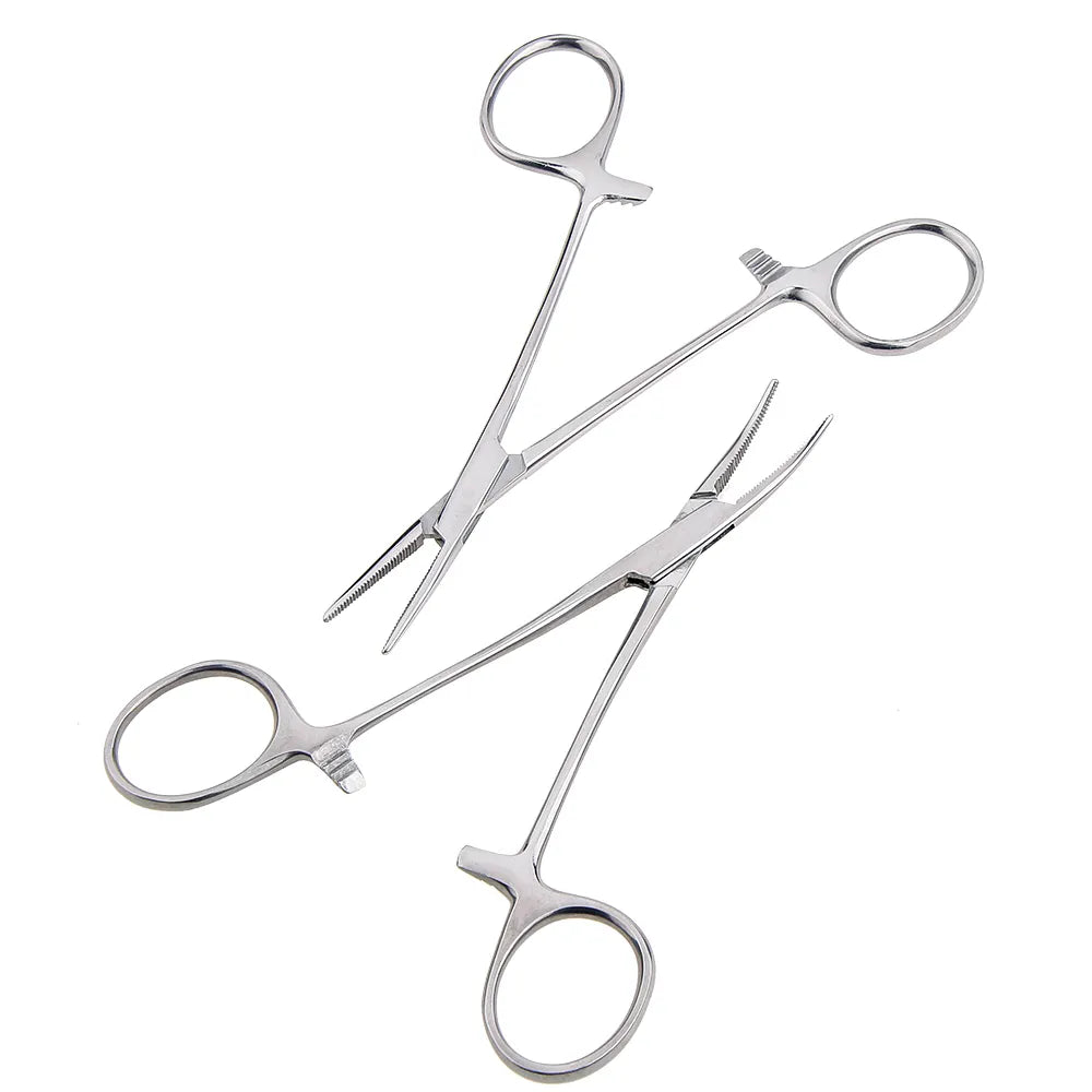 Hand Tool 12.5 16 18cm Hemostatic Forceps Pet Hair Clamp Fishing Locking Pliers Epilation Tools Curved/Straight Tip Cutter Tool