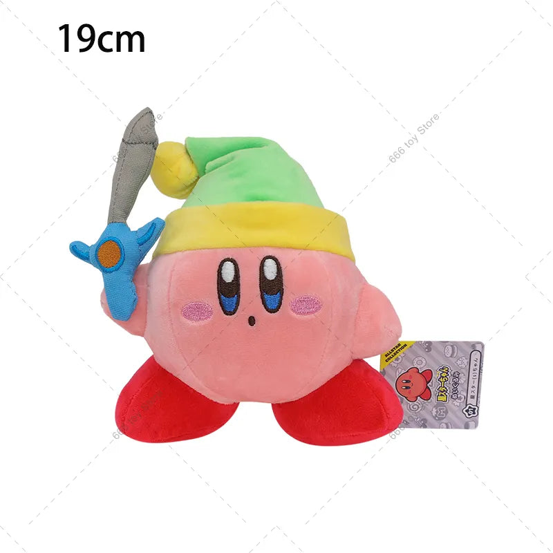 Kawaii Anime Star Kirby Sword Kirby Stuffed Peluche Plush High Quality Cartoon Toys Great Christmas Birthday Gift For Children