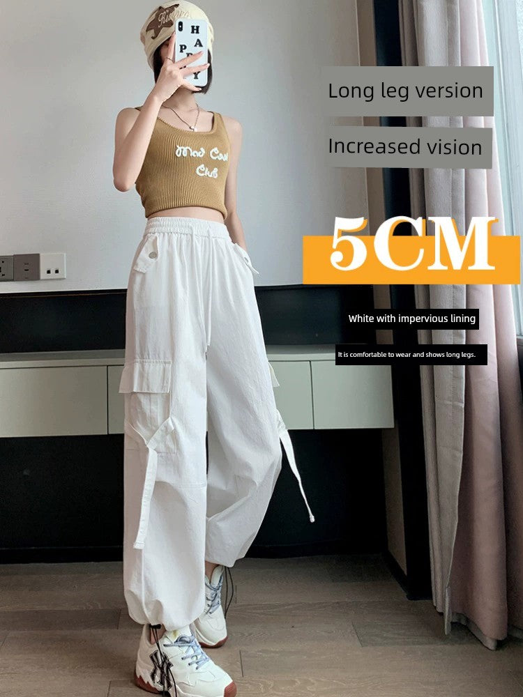 Sexy Style American Workwear Pants Women's Summer New Arrival High Waist Slim Looking Loose Pants Small Jogger Pants Sports Pants