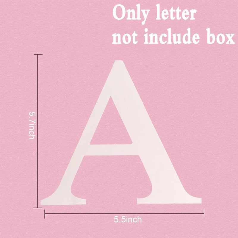 27/25cm Custom Transparent Letter Box A-Z Baby Shower Girl 1st Birthday Party Decoration Kids Wedding Birthday Balloon DIY Box