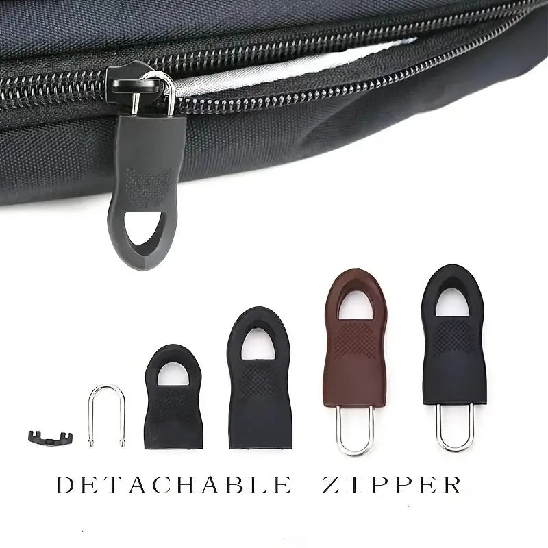 10Pcs Replacement Zipper Pull Puller End Fit Rope Tag Clothing Zip Fixer Broken Buckle Zip Cord Tab Bag Suitcase Backpack Tent