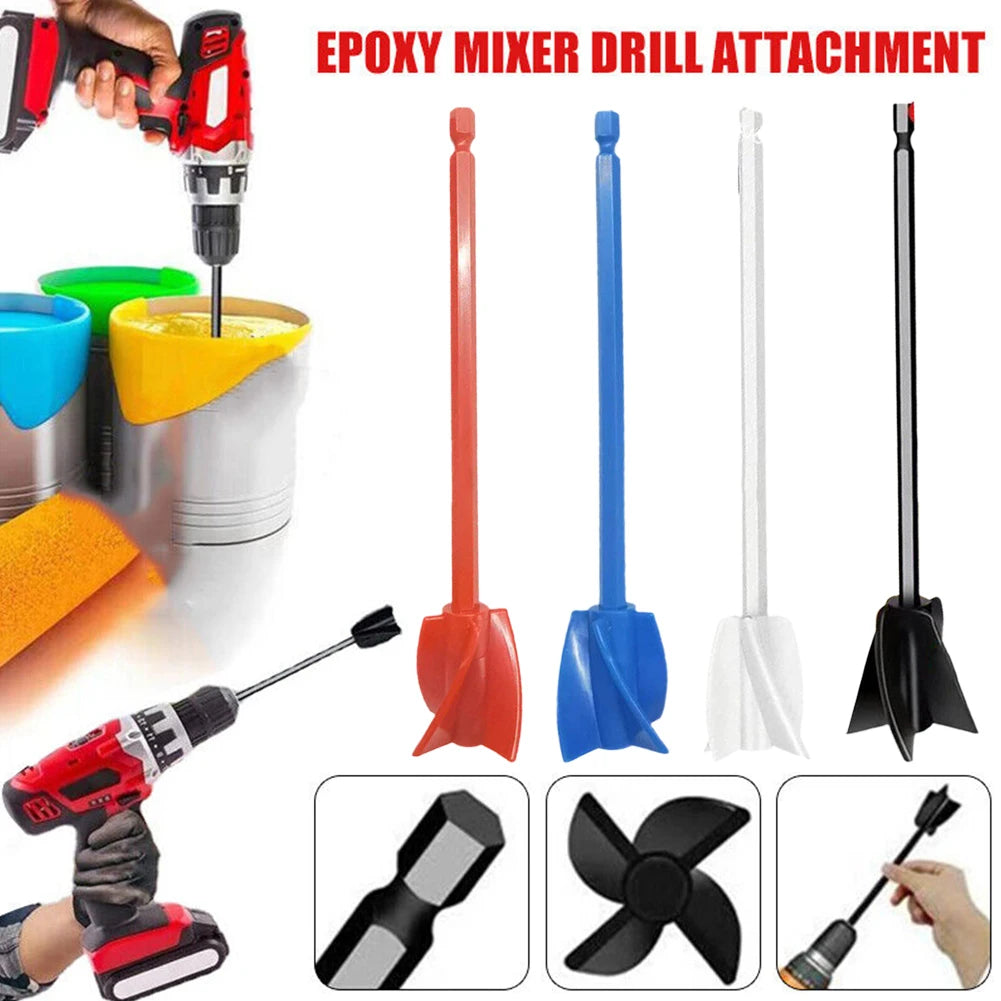 Epoxy Mixer Paint Drill Attachment Paddle Consistency Liquids Resin Head Stirrer Spiral Blade Stirring Rod Tool