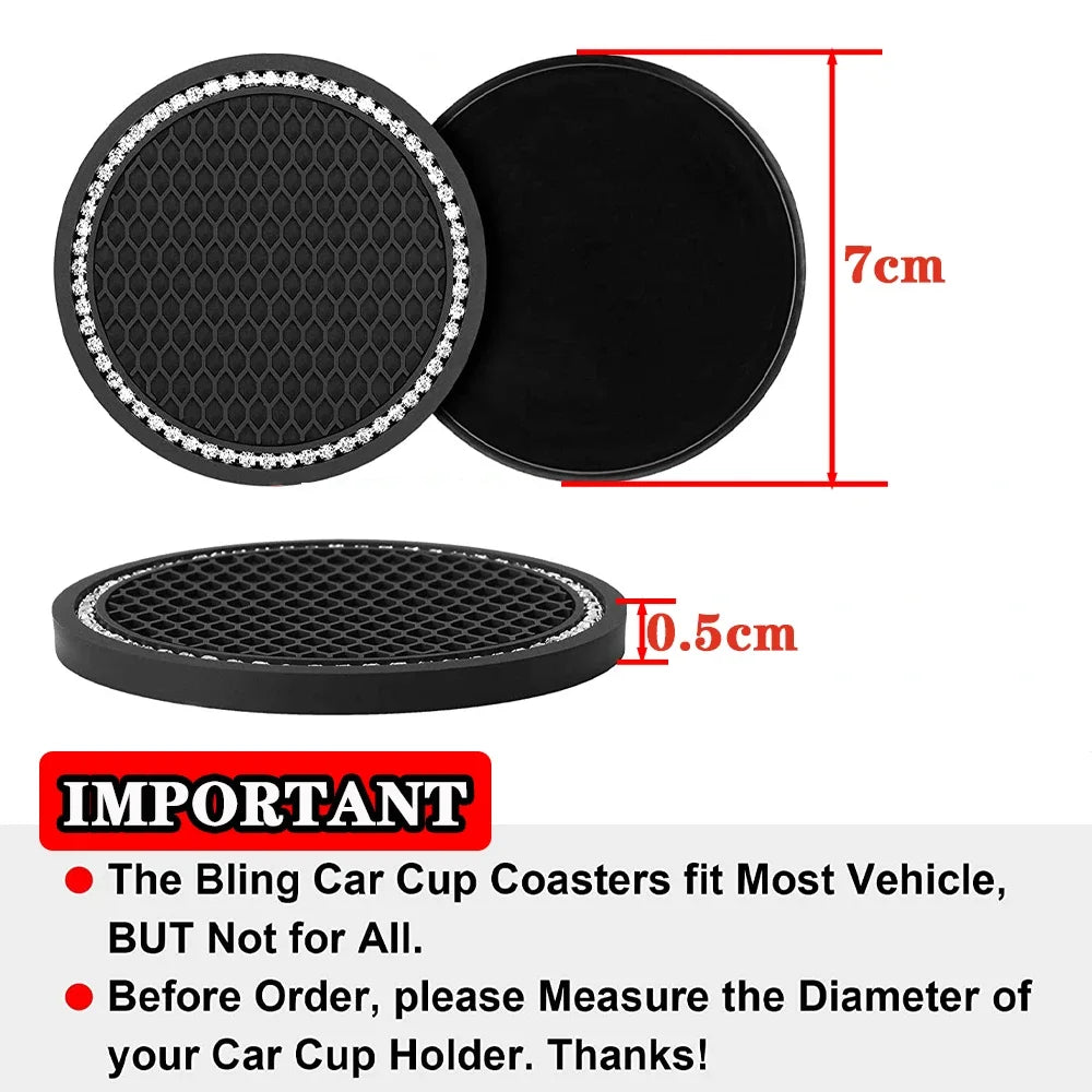 Car Coaster Water Cup Bottle Holder Anti-slip Pad Mat Silica Gel Waterproof For Interior Decoration Car Styling Accessories