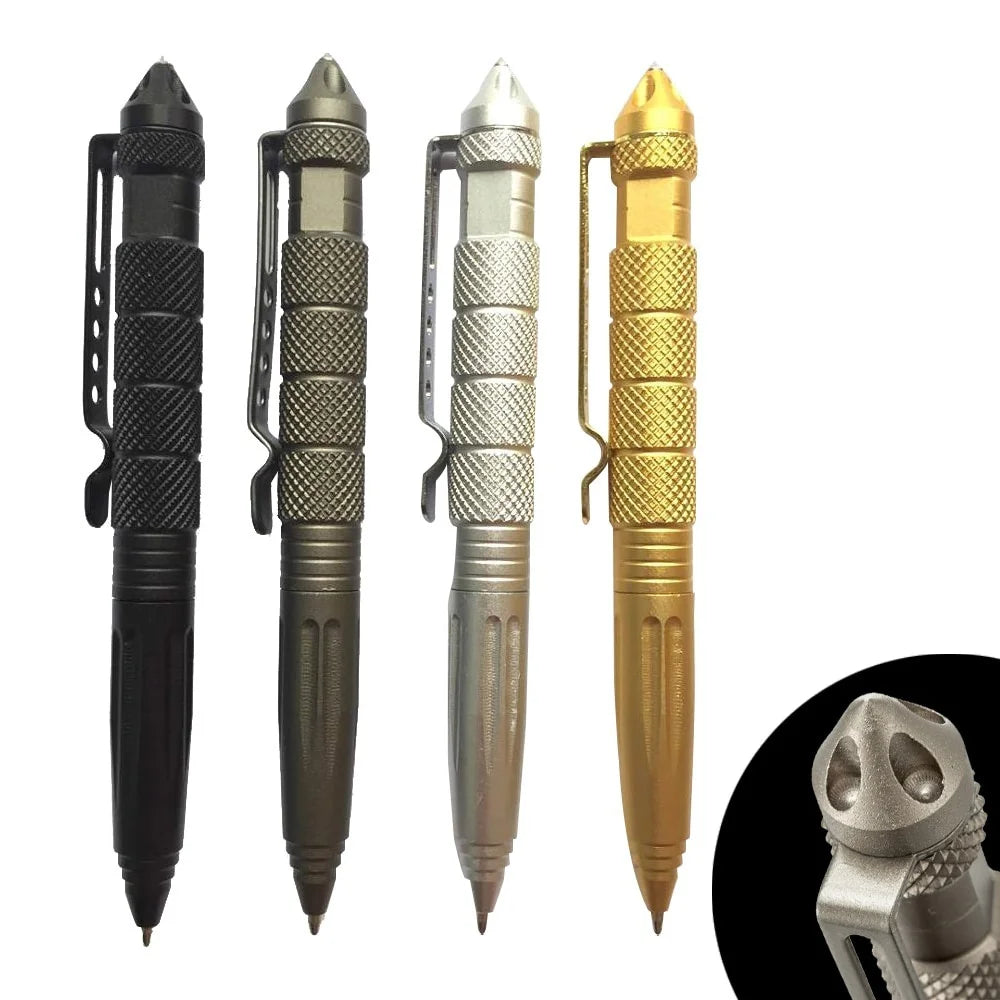 Portable Tactical Pen Self Defense Pen Aviation Aluminum Emergency Glass Breaker Pen Security Protection Survival EDC Multitool