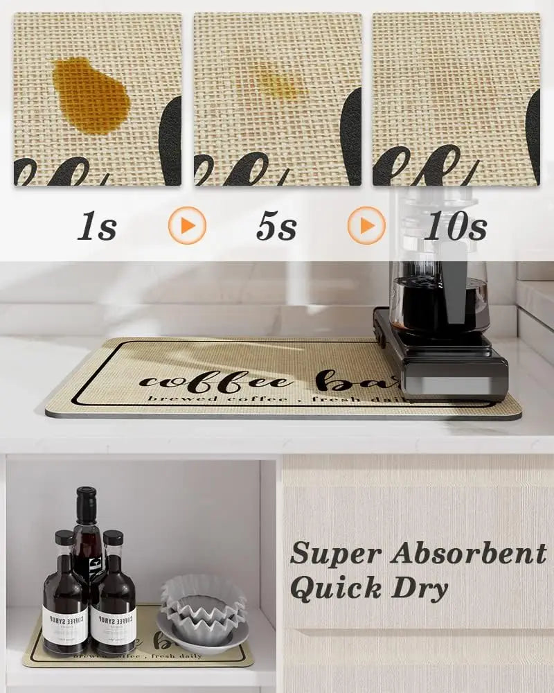 Large Kitchen Super Absorbent Mat Coffee Dish Draining Mat Drying Mat Quick Dry Bathroom Drain Pad Kitchen Faucet Placemat