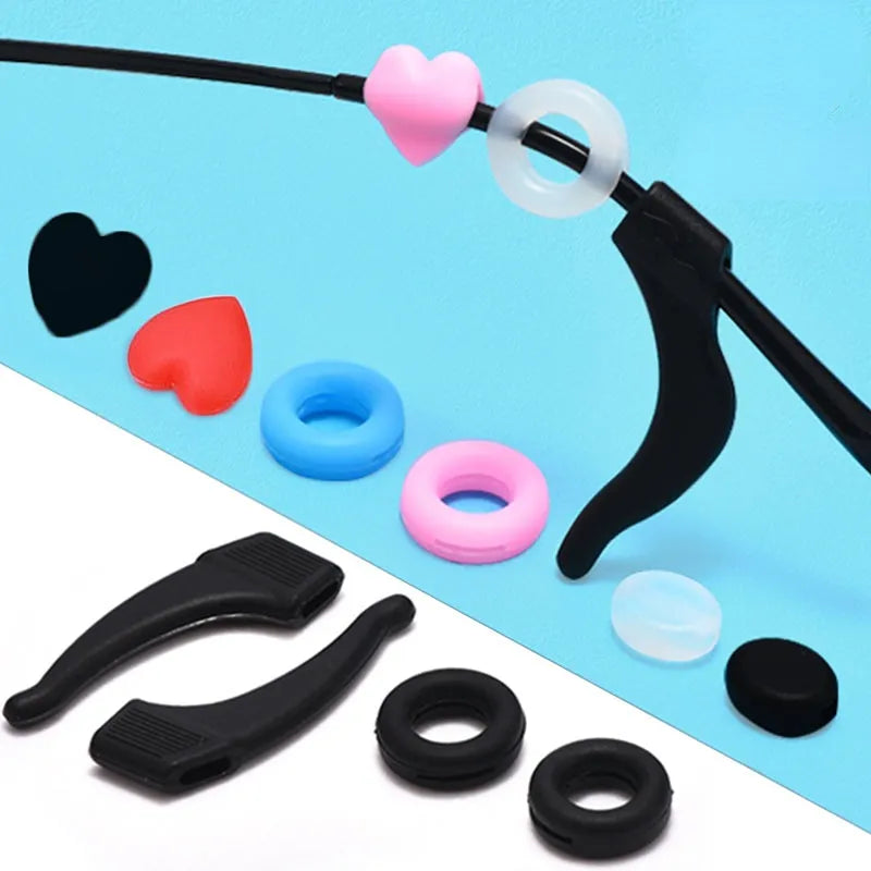 20pcs Anti-slip Silicone Ear Grip Glasses Eyeglasses Leg Ear Hook Stopper Bracket Fastener Accessories Temple Tip Eyewear Holder