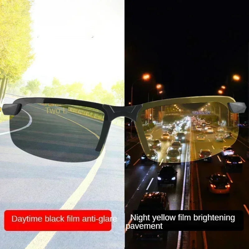 Anti-UV Night Vision Sunglasses Day Night Driving Glasses Sunglasses Men Fashion Outside Adult Eyewear Driver Driving Glasses