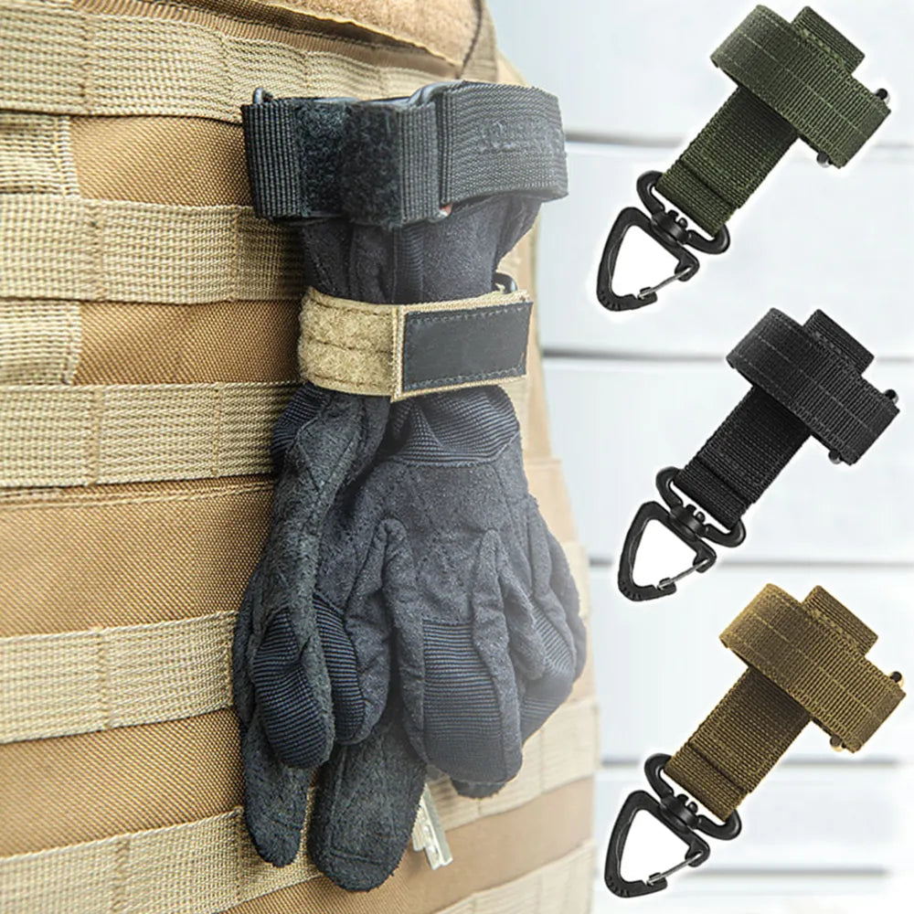 Multi-purpose Nylon Gloves Hook Work Gloves Safety Clip Outdoor Tactical Climbing Rope Camping Hanging Buck  Outdoor Camping