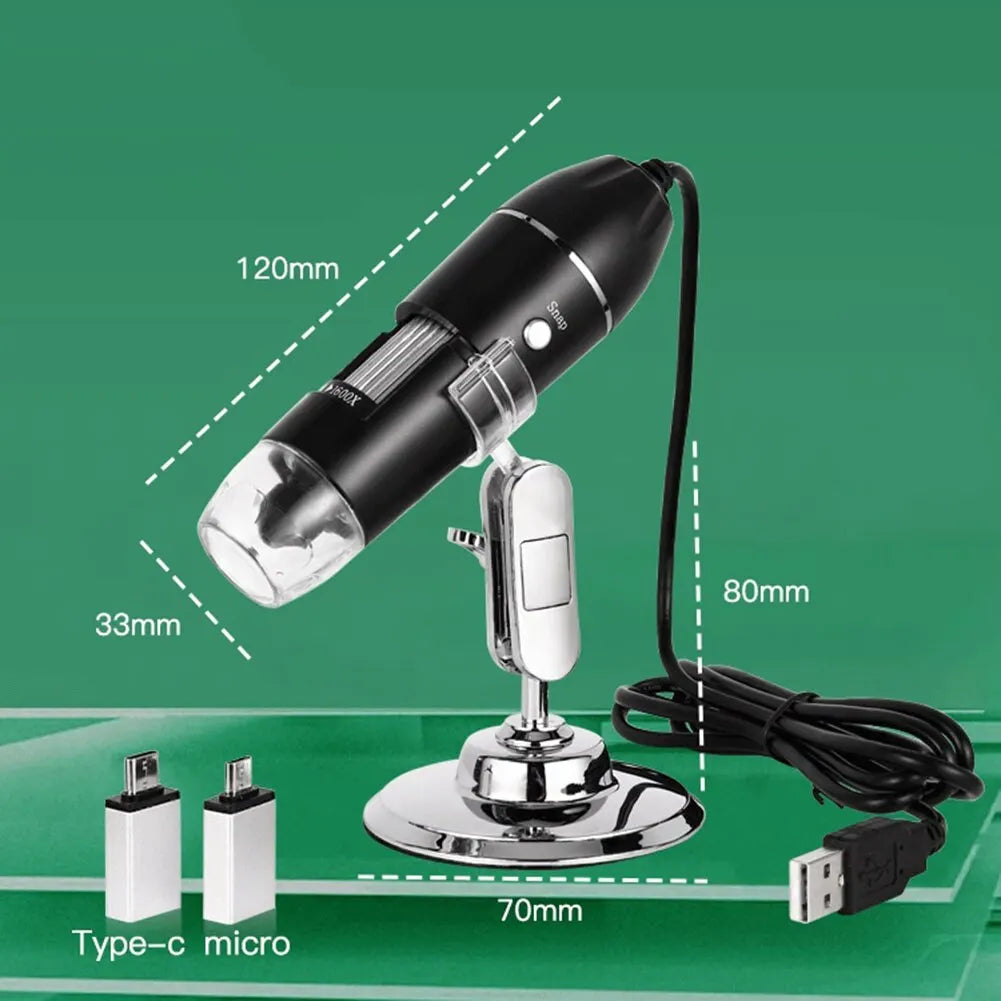 Digital Microscope Camera 3in1 C Type USB Portable Electron 500X/1000X/1600X For Soldering LED Magnifier Mobile Phone Repairing