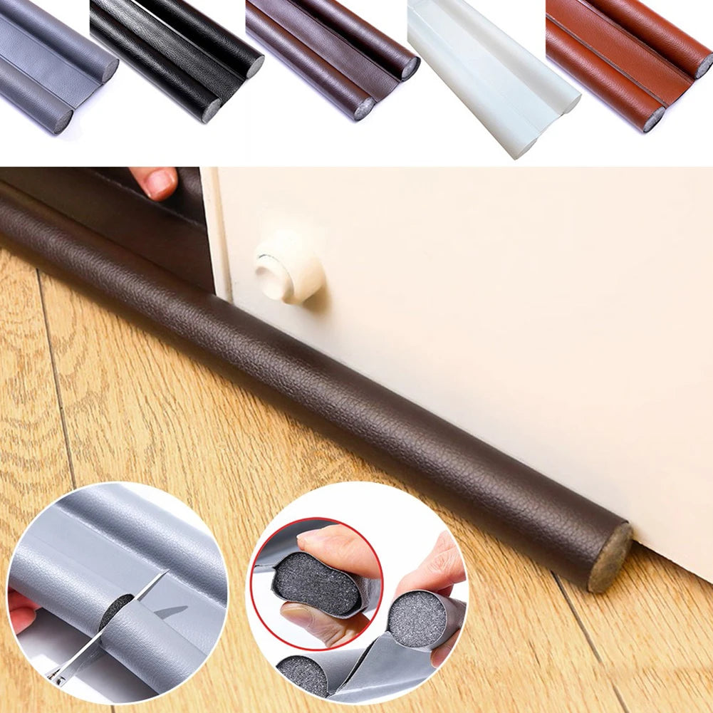 Waterproof Seal Strip Draught Excluder Stopper Door Bottom Wind Sweep Stopper Door Bottom Guard Double Protector Doorstop