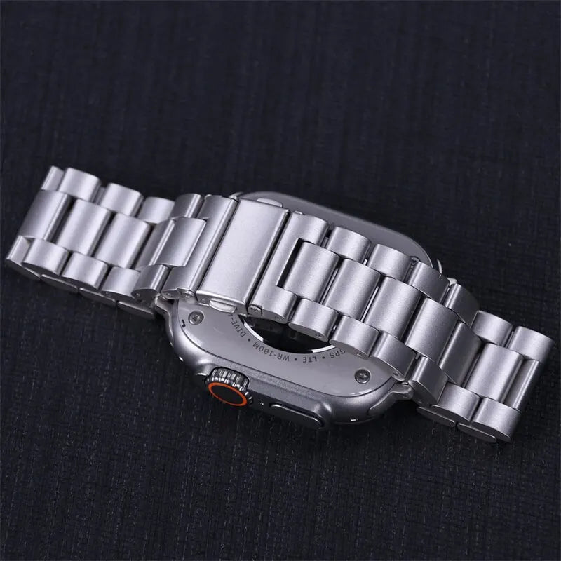 Stainless Steel Strap For Apple Watch Band 45mm Ultra 49mm 41mm 40mm 44mm Watch Strap Metal Bracelet For Iwatch Series 9 8 7 6 5