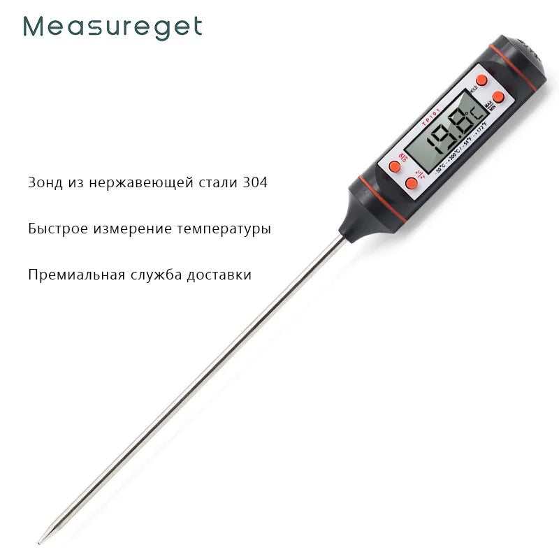 Oil Thermometer Needle Food Thermometer Instant Reading Meat Temperature Tester with Probe for Kitchen Grilled