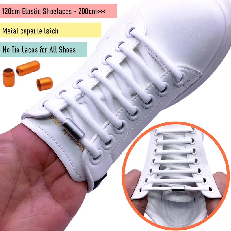 1Pair Elastic Lazy Shoelaces No Tie Shoe Laces Sneakers Flats Shoelaces for Kids Adult Quick Shoelace Fit All Shoes Free shipping