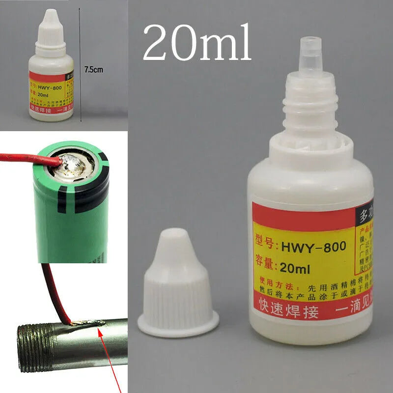 20ml Stainless Steel Flux Soldering Paste Liquid Solder Tool Quick Welding Effective Liquid Welding Materials Soldering Tools