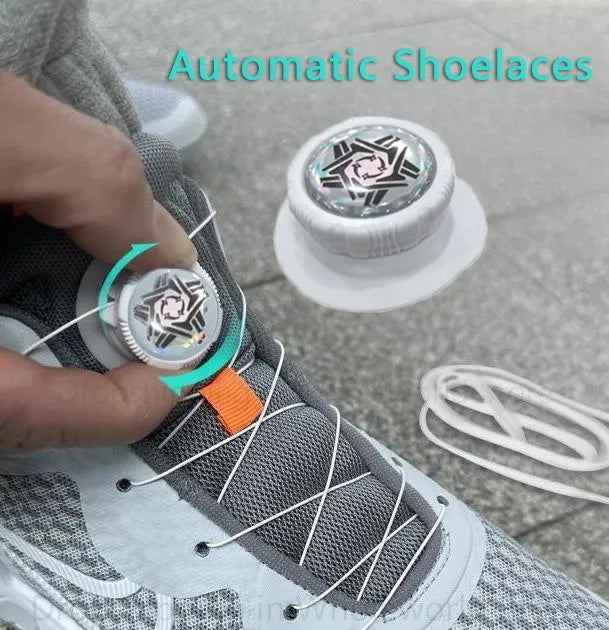 2023 New Automatic Laces Sneakers Swivel Buckle Shoelaces Without ties Adults Kids Lazy No Tie Shoe laces Shoe Accessories 1Pair